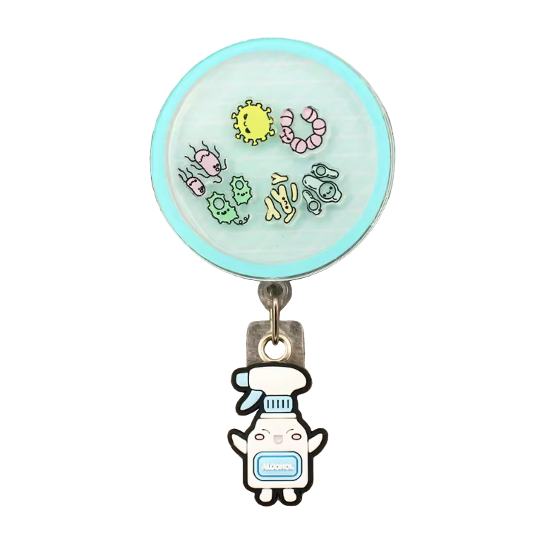 Germ Buster Shaker Badge Reel
