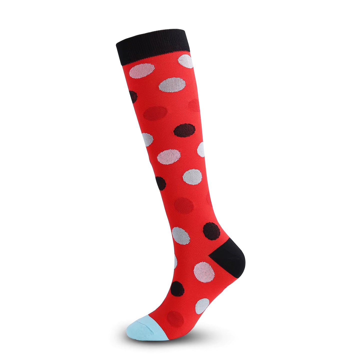 Multicoloured Polkadots - Compression Stockings