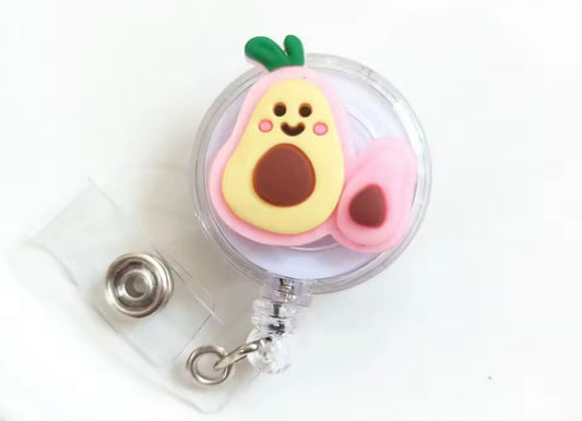 Avocado pink Badge Reel