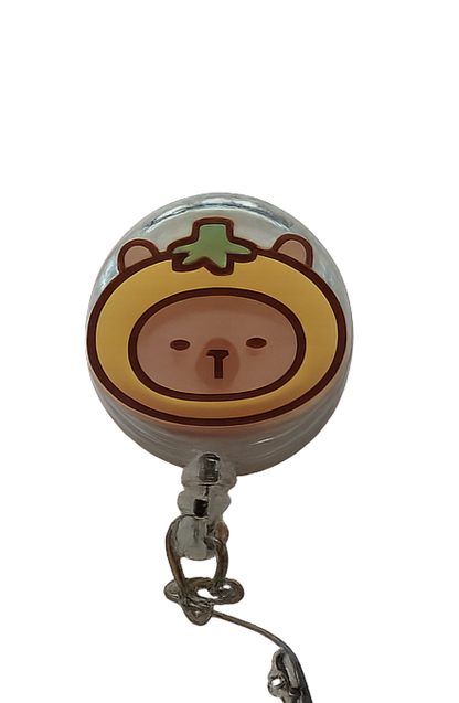 Capybara Pumpkin Badge Reel
