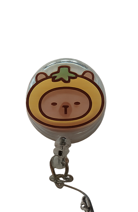 Capybara Pumpkin Badge Reel