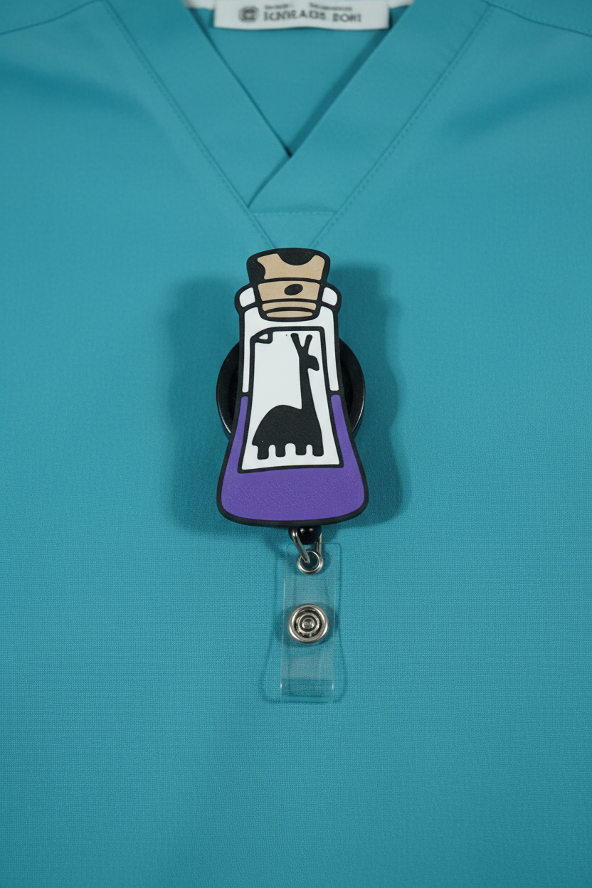 Llama Potion Badge Reel Cover