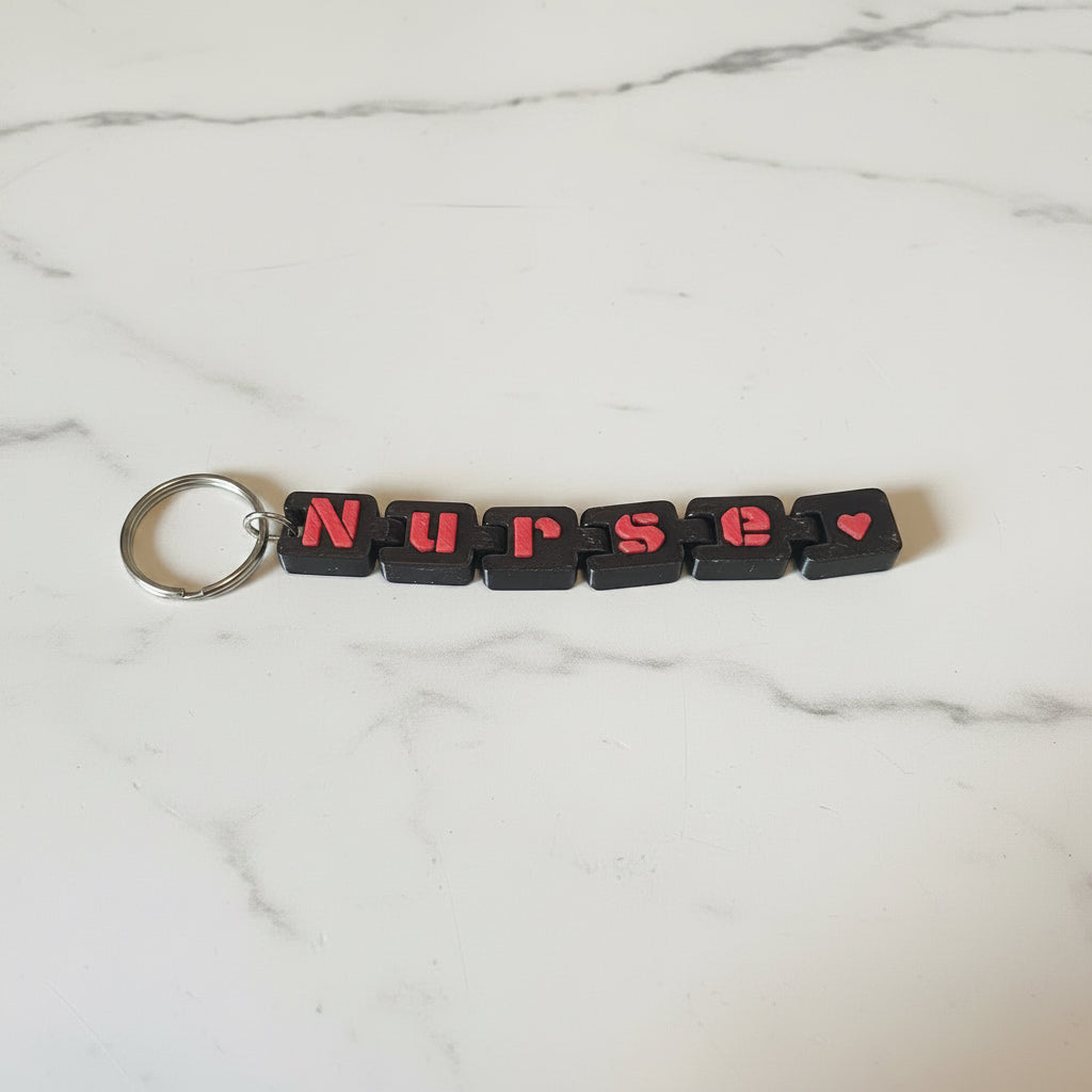 Nurse Chain Link Keyring - Various Designs