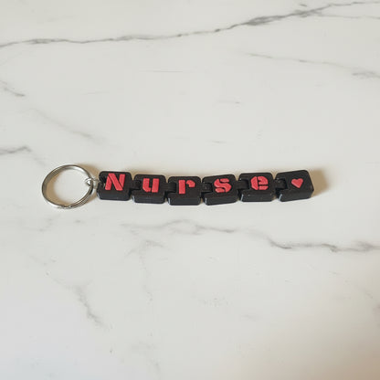 Nurse Chain Link Keyring - Various Designs