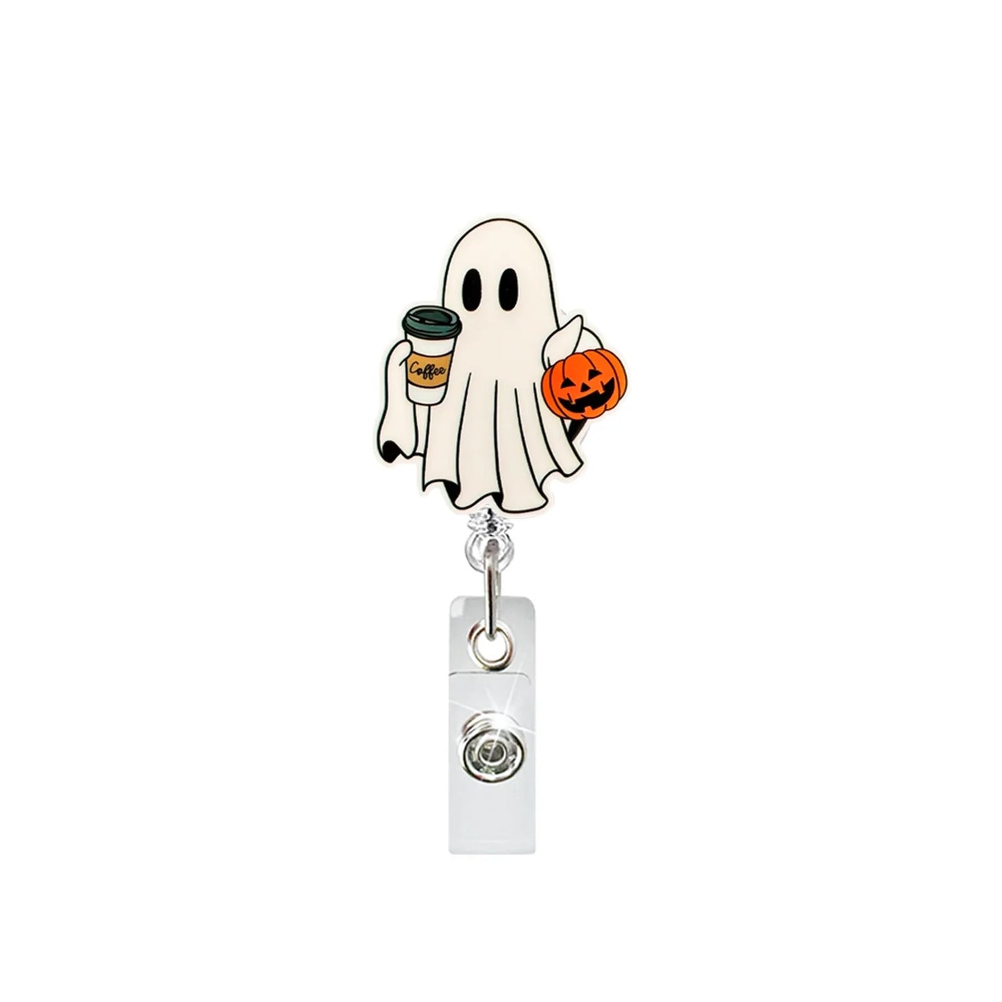 Pumpkin Spice Ghost Badge Reel