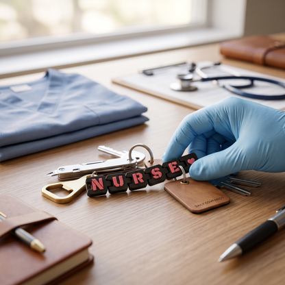 Nurse Chain Link Keyring - Various Designs