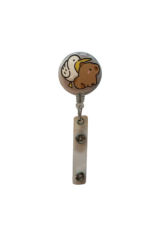 Chilled Capy Badge Reel